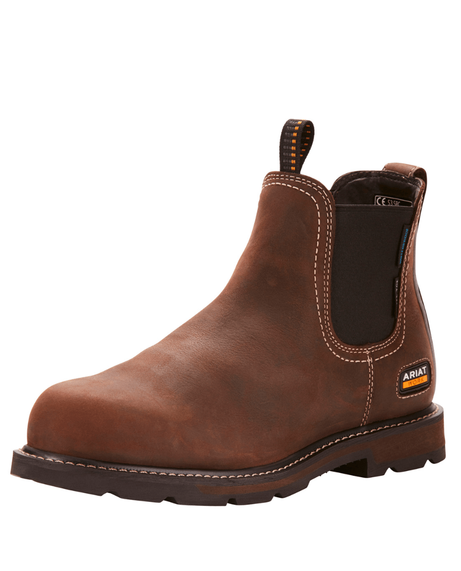Ariat - Herre, Groundbreaker Chelsea H2O Steel Toe- Mørke Brun