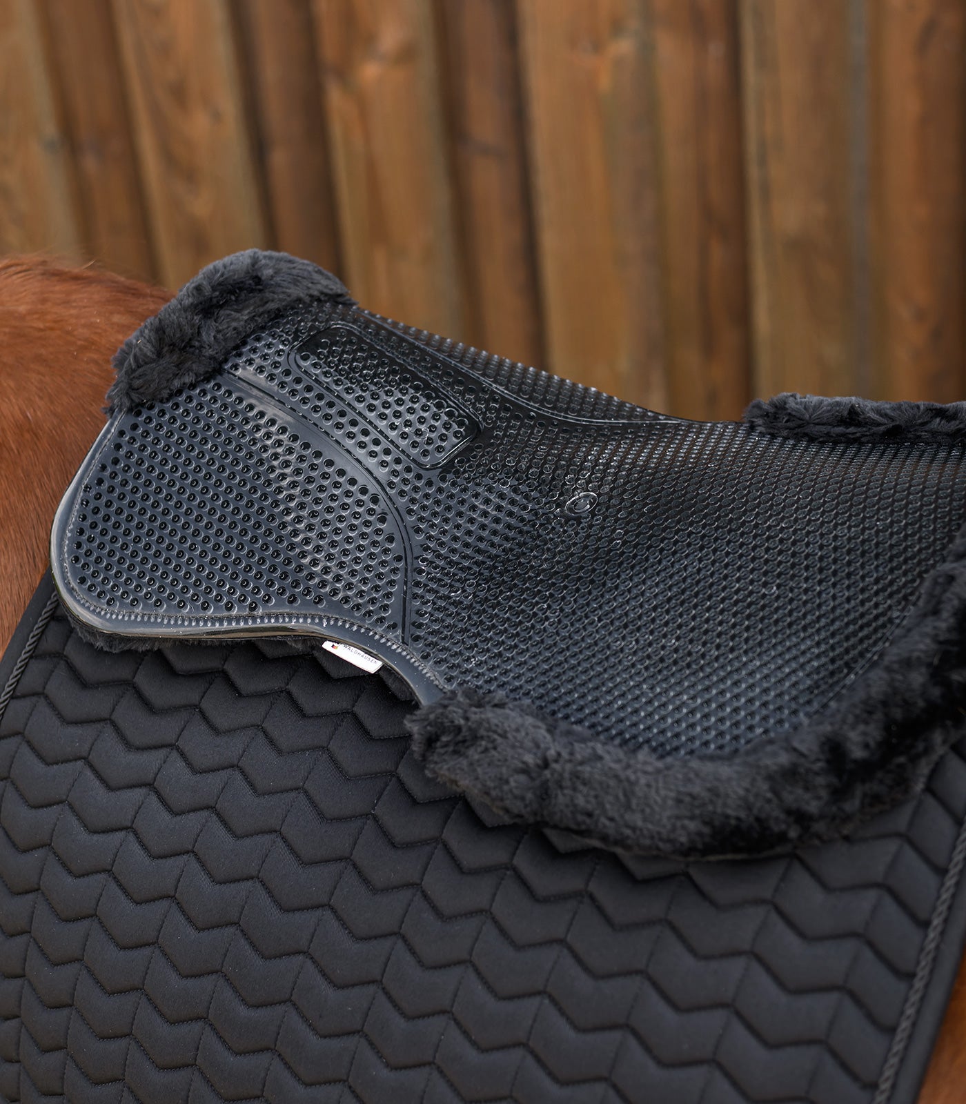 Waldhausen - Gel-Pad with synthetic fur, black