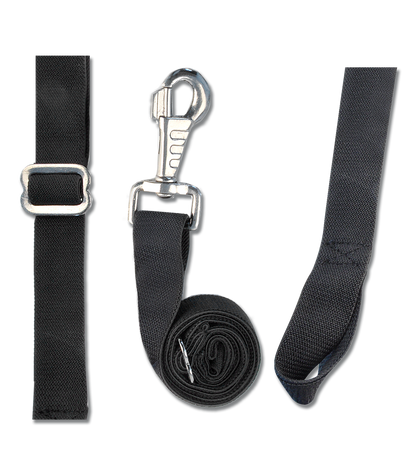 Waldhausen - Leg Straps with Hooks, elastic, black