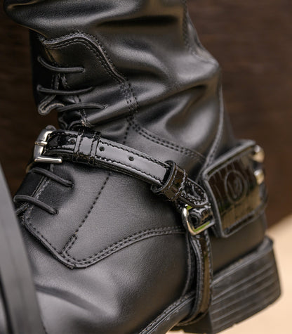 Waldhausen - Spurs strap patent leather, black