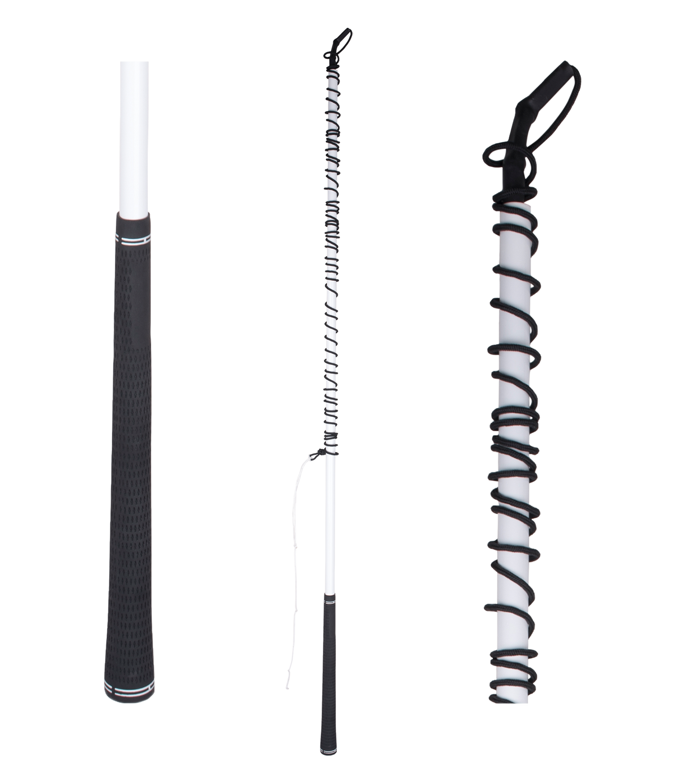 Waldhausen - Telescope Vaulting whip, 3 sections, with Golf handle, white, 3 m