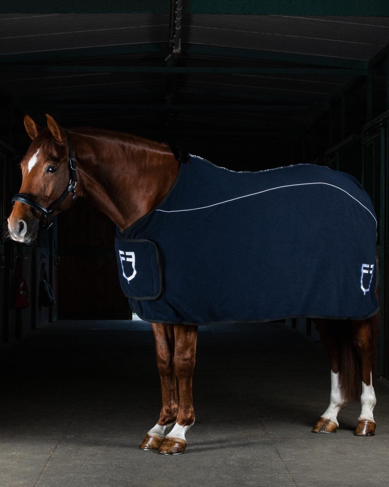 Equestro - Fleece tæppe- Navy