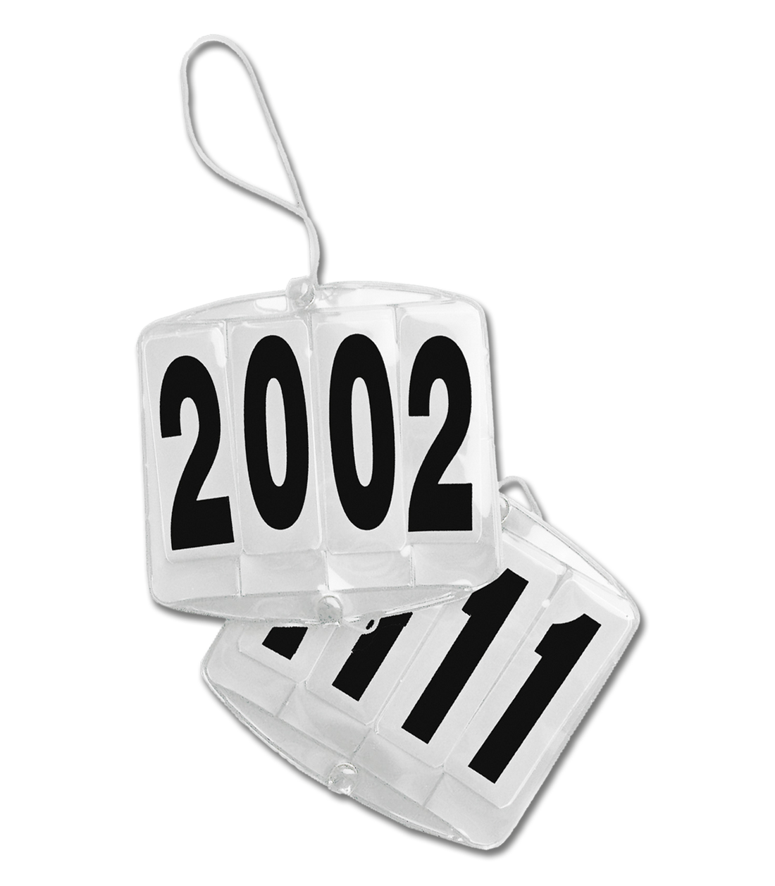 Waldhausen - Head Numbers quadrate, 4 digits, white