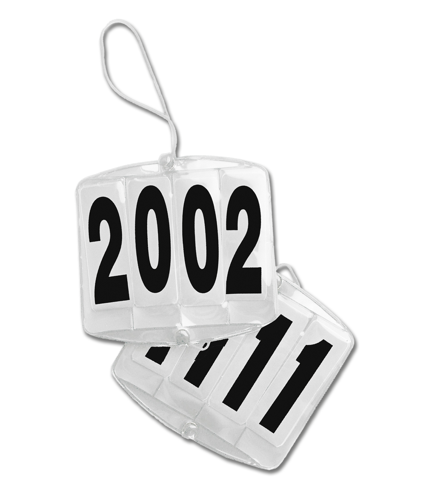 Waldhausen - Head Numbers quadrate, 4 digits, white
