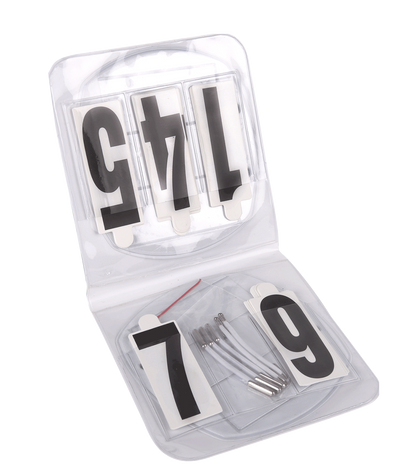 Waldhausen - Competition Number Set, Oval, With Elastic Bands