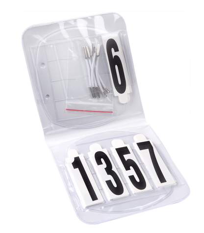 Waldhausen - Competition Number Set, Oval, With Elastic Bands