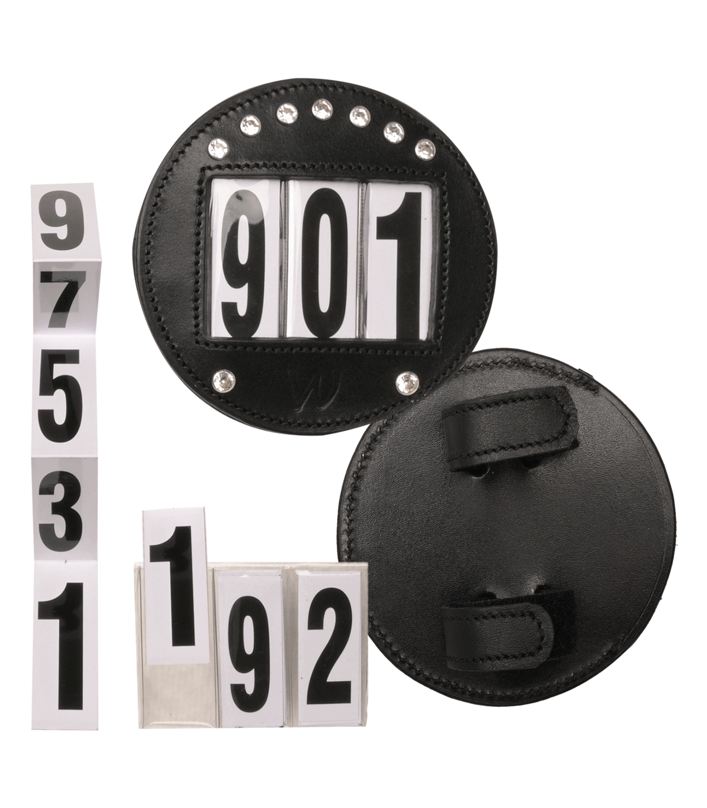 Waldhausen - Head number leather, round, black