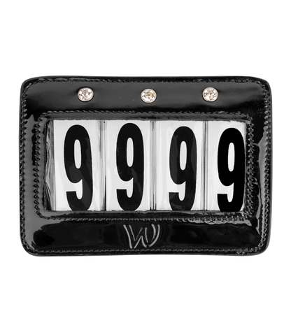 Waldhausen - Competition number patent leather, square, black
