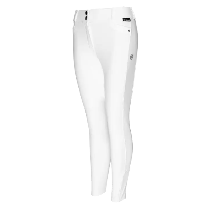 Kingsland - Dame, ridebukser, Full Grip - White