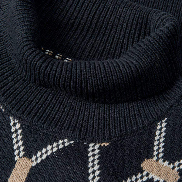 Kingsland - Dame strikket pullover, Vy - Navy