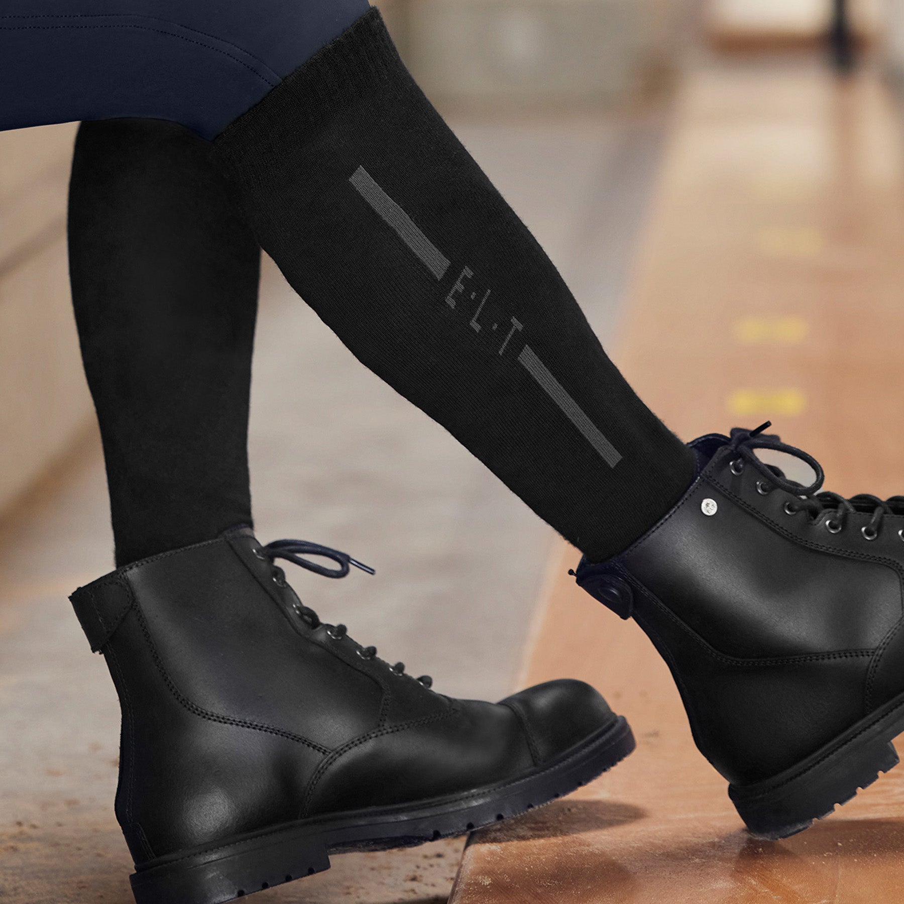 ELT - Ridingsocks Merino, unisex, black, L