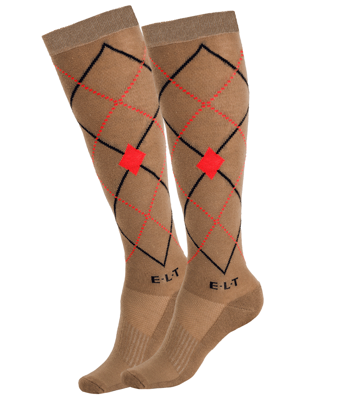 ELT - Riding Socks Argyle, black/stone blue, L
