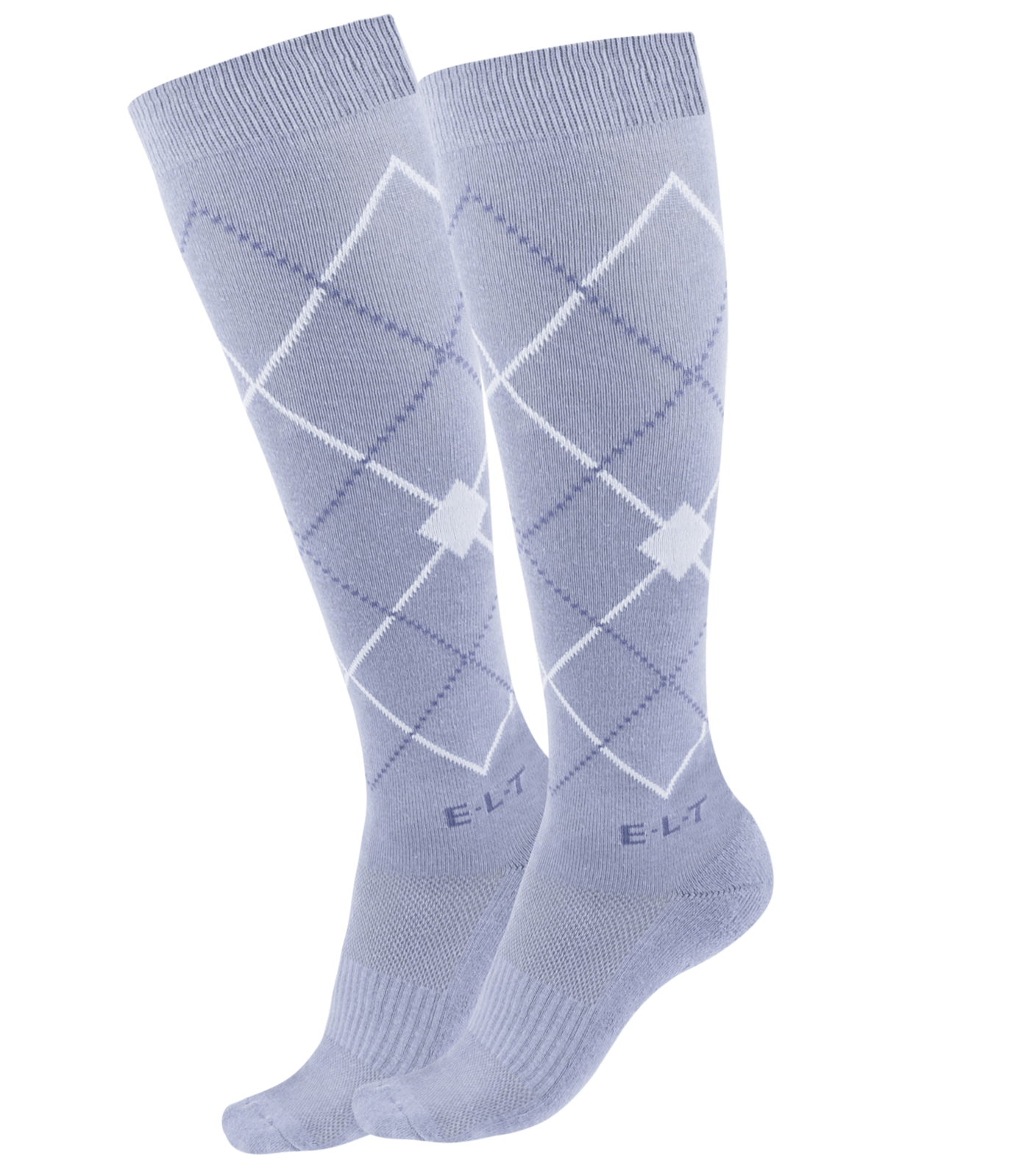 ELT - Riding Socks Argyle, black/stone blue, L