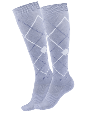 ELT - Riding Socks Argyle, black/stone blue, L