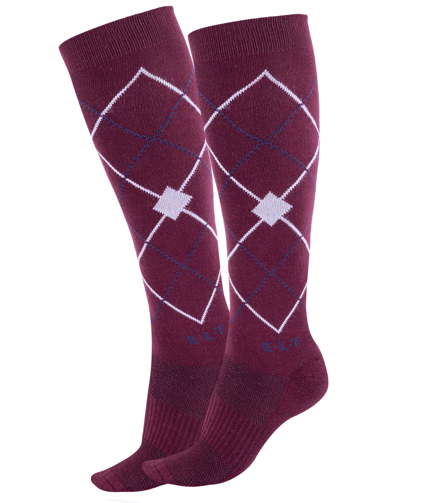 ELT - Riding Socks Argyle, black/stone blue, L
