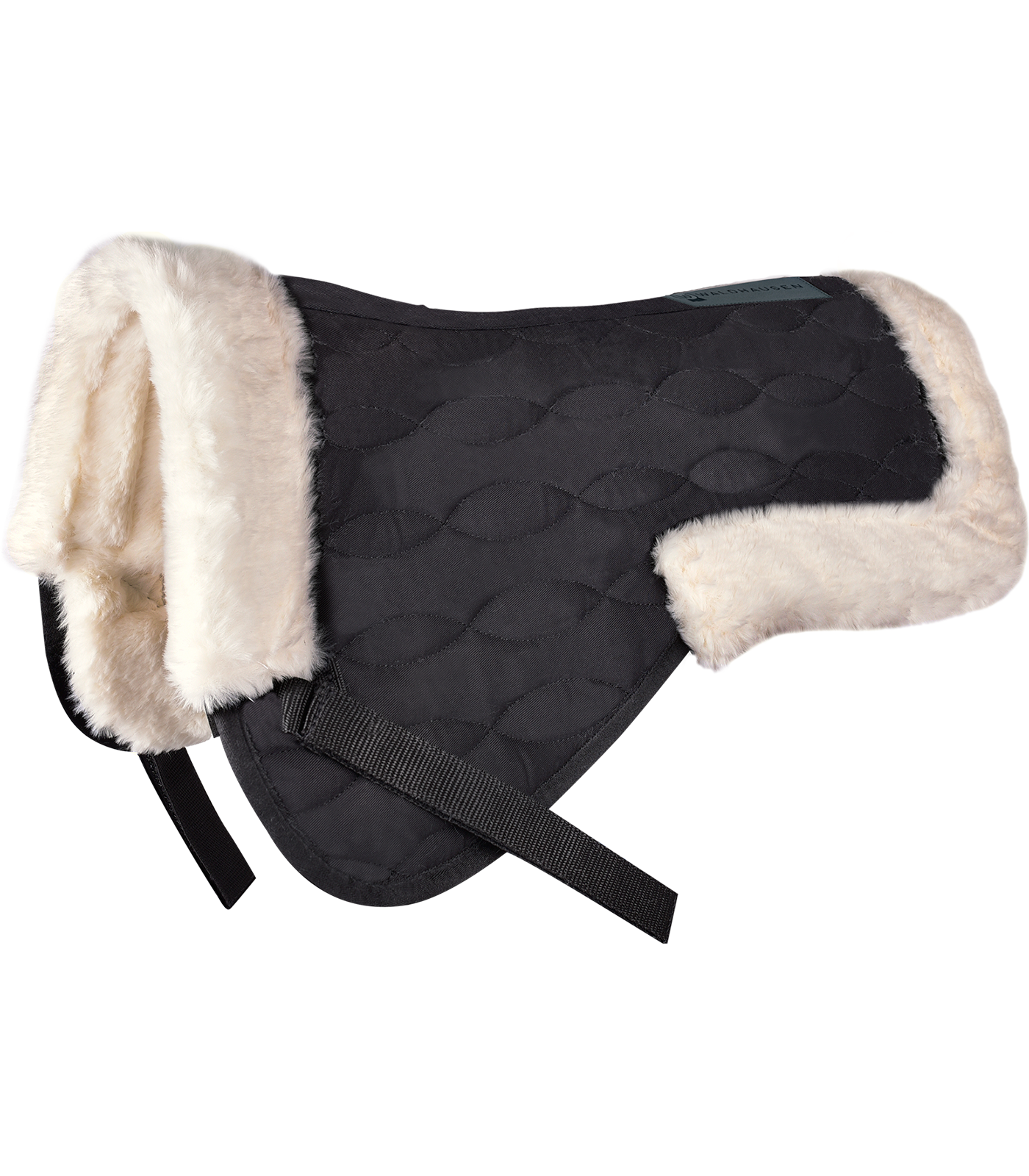 Waldhausen - Saddle pad with synthetic lambskin, black