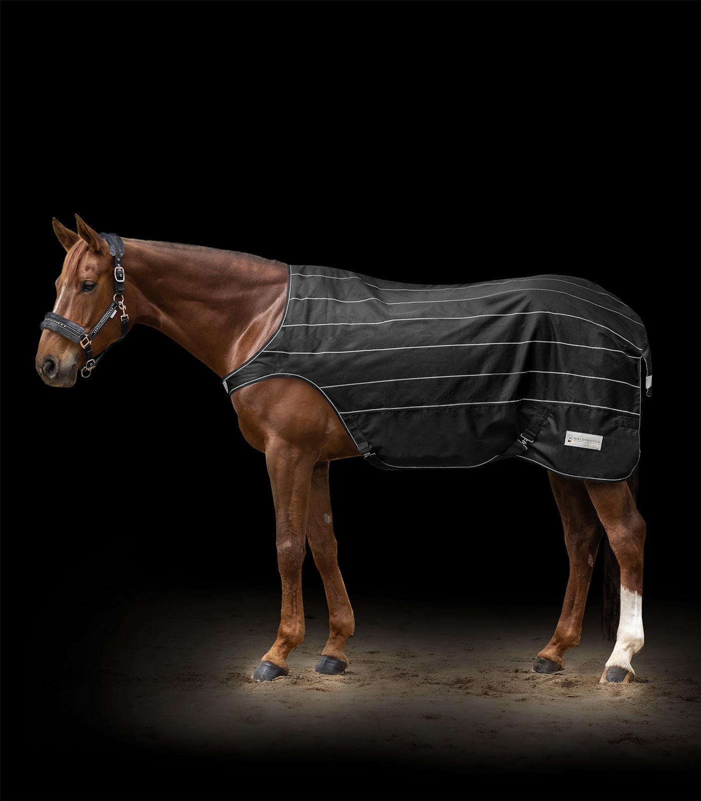 Waldhausen - Reflex walker rug, black/silvergrey