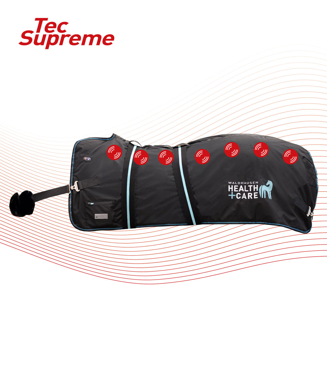 Waldhausen - Waldhausen Health + Care TecSupreme Heating & Massage Rug, black