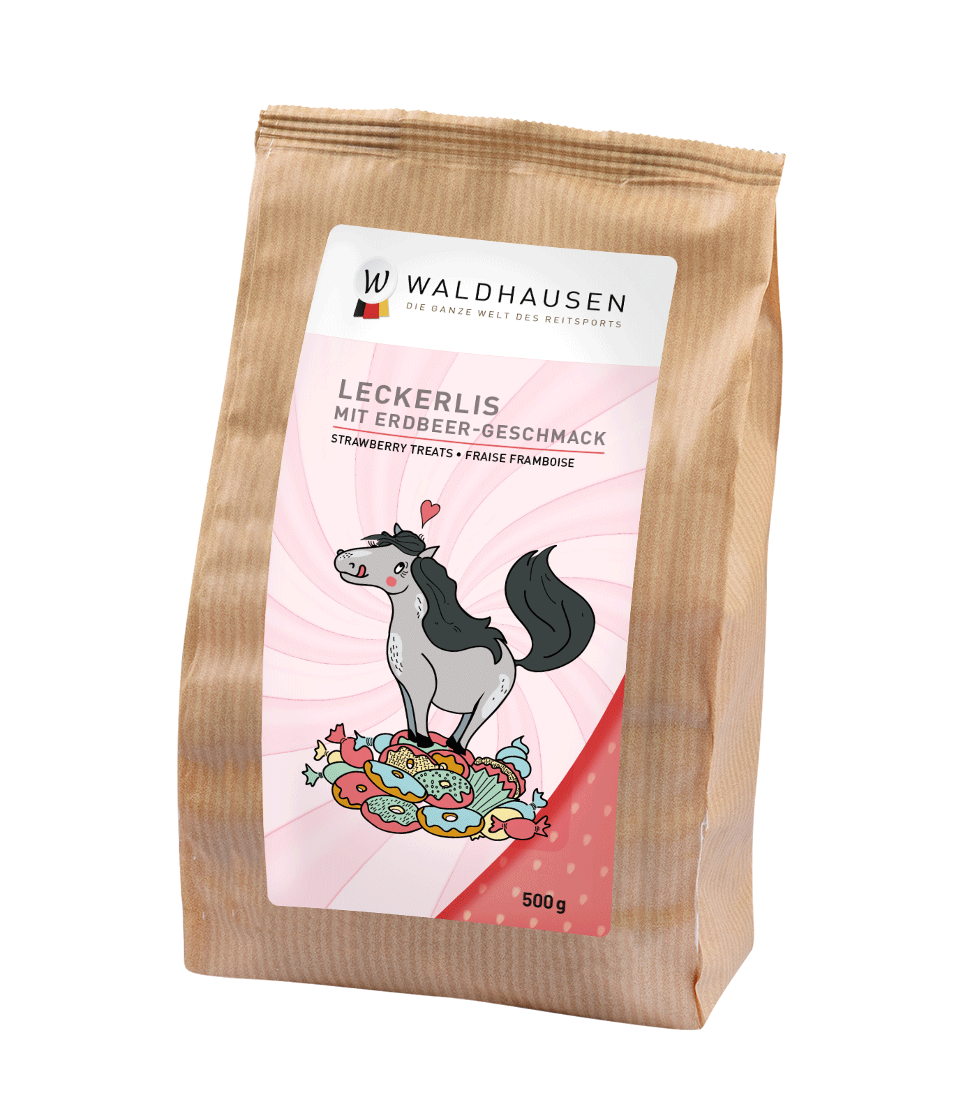 Waldhausen - Cookie Hearts strawberry, 500g