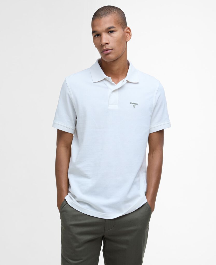 Barbour - Herre, Polo, Lightweight- Whisper White