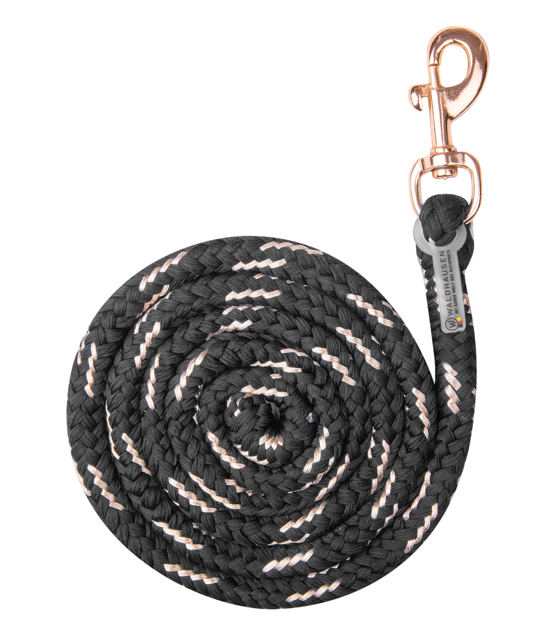 Waldhausen - Lead Rope Lurex Rosé snap hook
