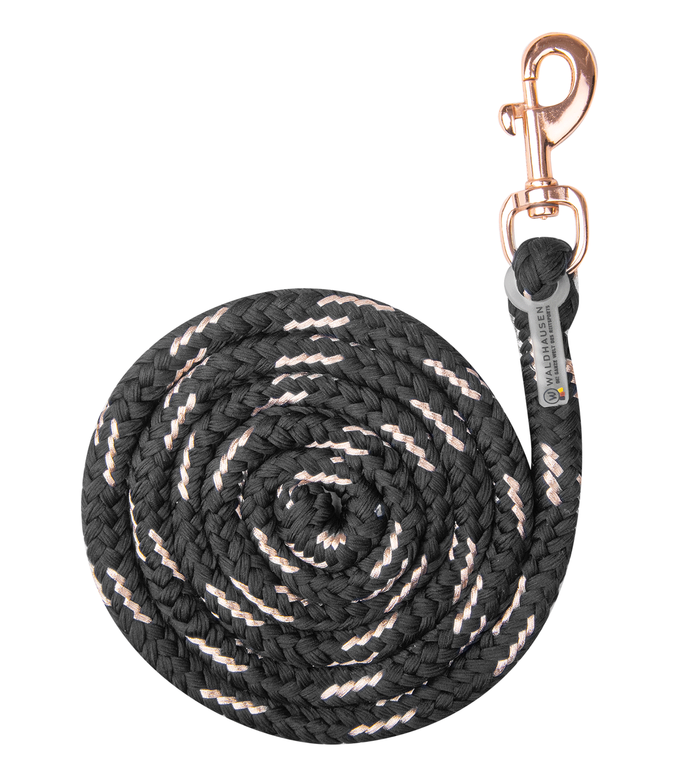 Waldhausen - Lead Rope Lurex Rosé snap hook