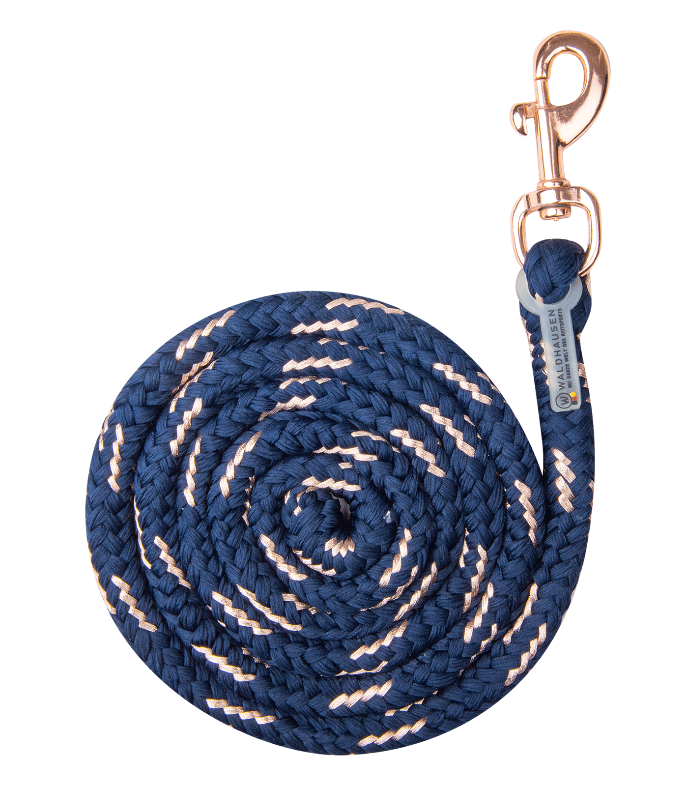 Waldhausen - Lead Rope Lurex Rosé snap hook