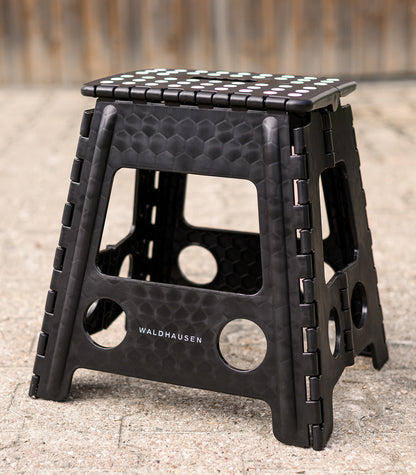 Waldhausen - Foldable stool, 38x32x39 cm, black
