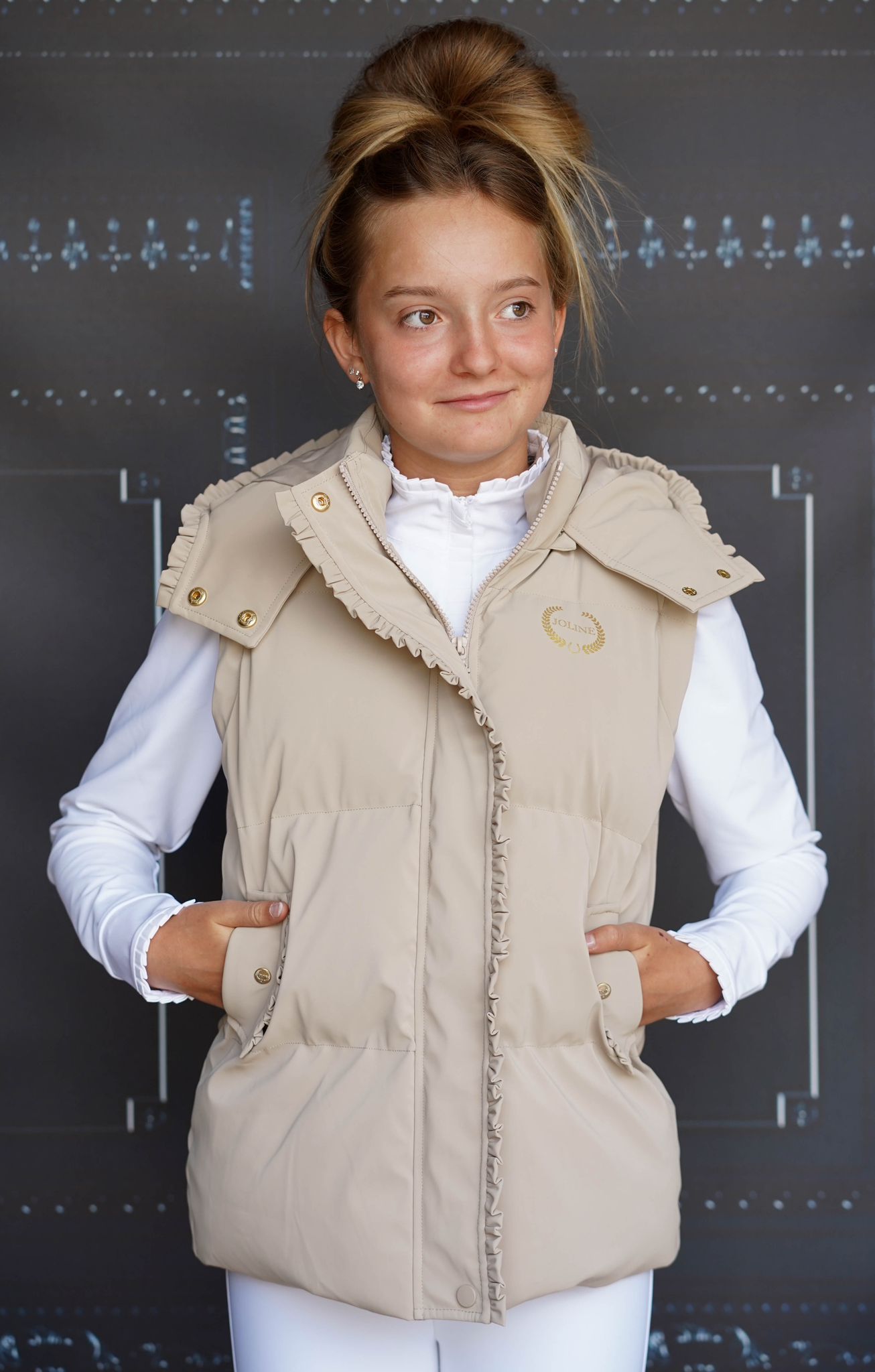 Joline - Vinter jakke/vest, beige