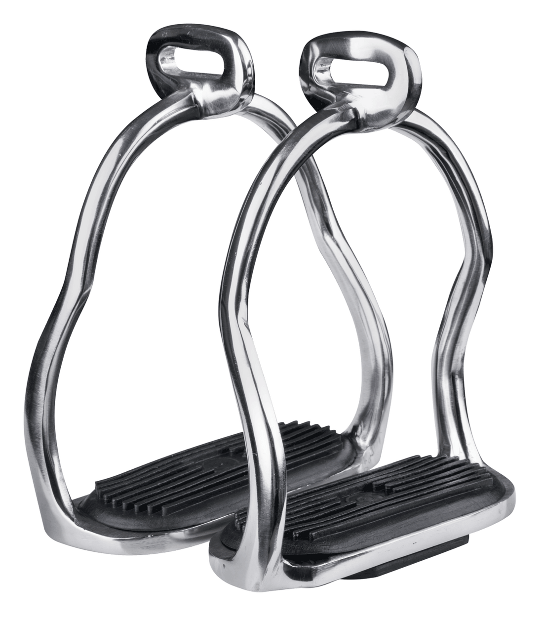 Waldhausen - Stirrup Icelandic, black rubber inlays, 12 cm