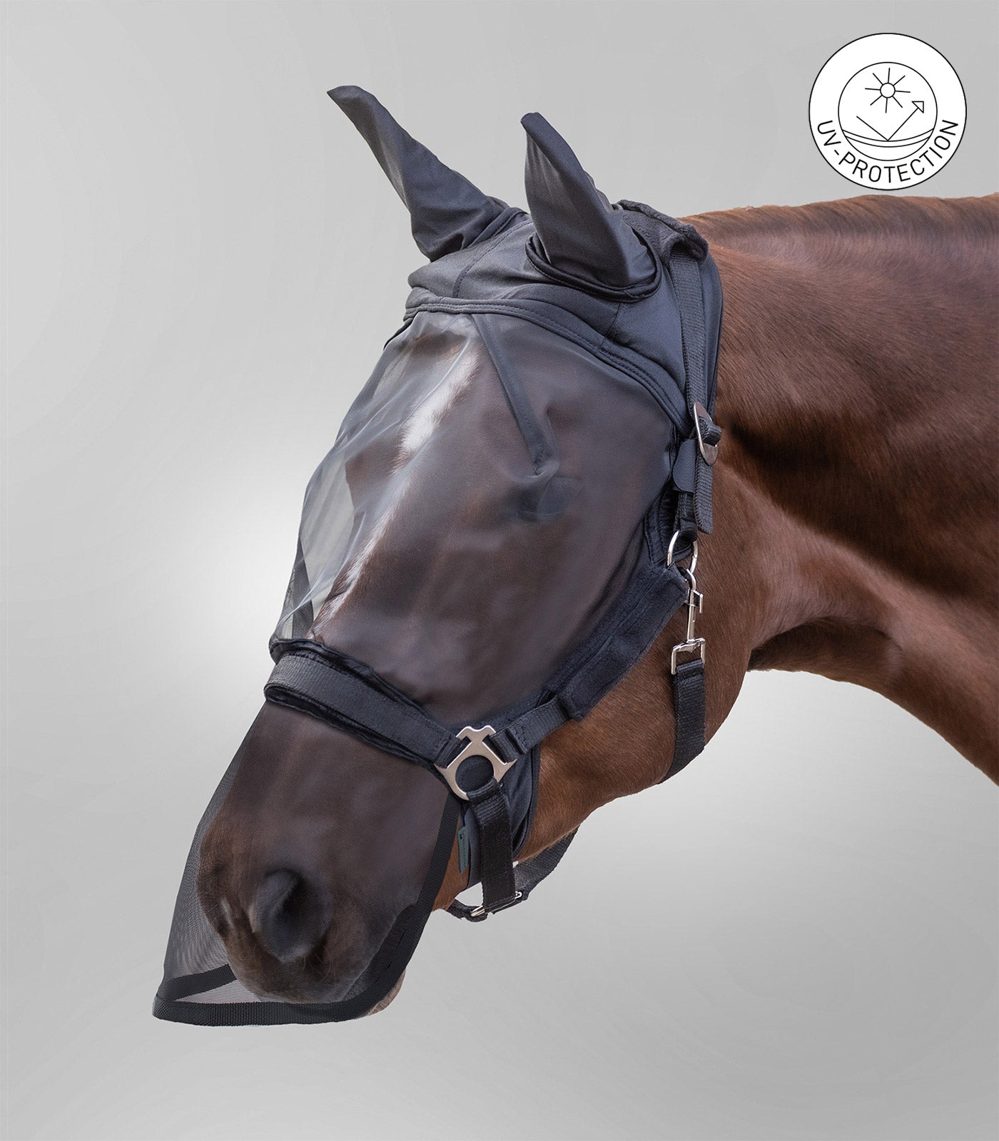 Waldhausen - Fly mask Premium for halter, ears&amp;nose extension