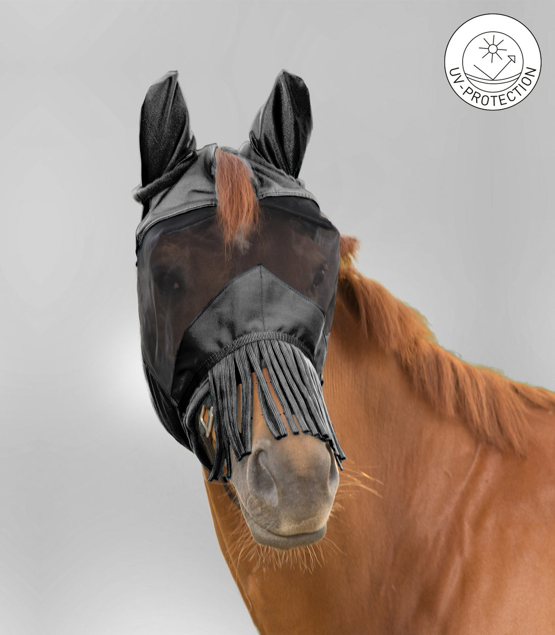 Waldhausen - Fly mask with ears and fringes on nose