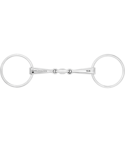 Waldhausen - Snaffle Bit, double jointed, stainless steel, R: 7cm, W: