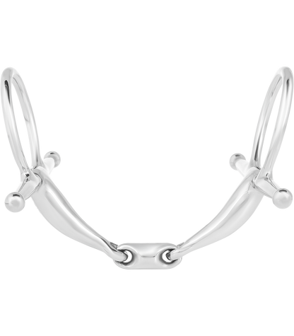 Waldhausen - Full Cheek Bit, double jointed, stainless steel, W: