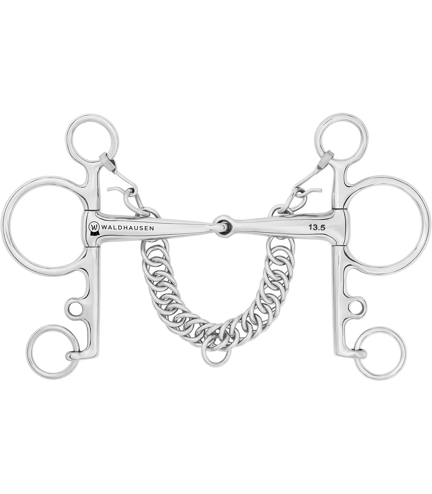 Waldhausen - Pelham, single jointed, stainless steel, W:
