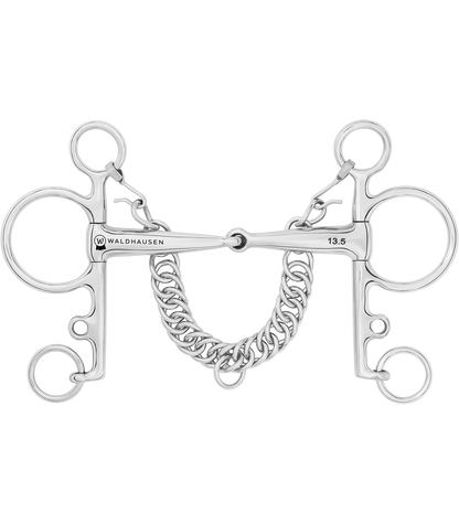 Waldhausen - Pelham, single jointed, stainless steel, W:
