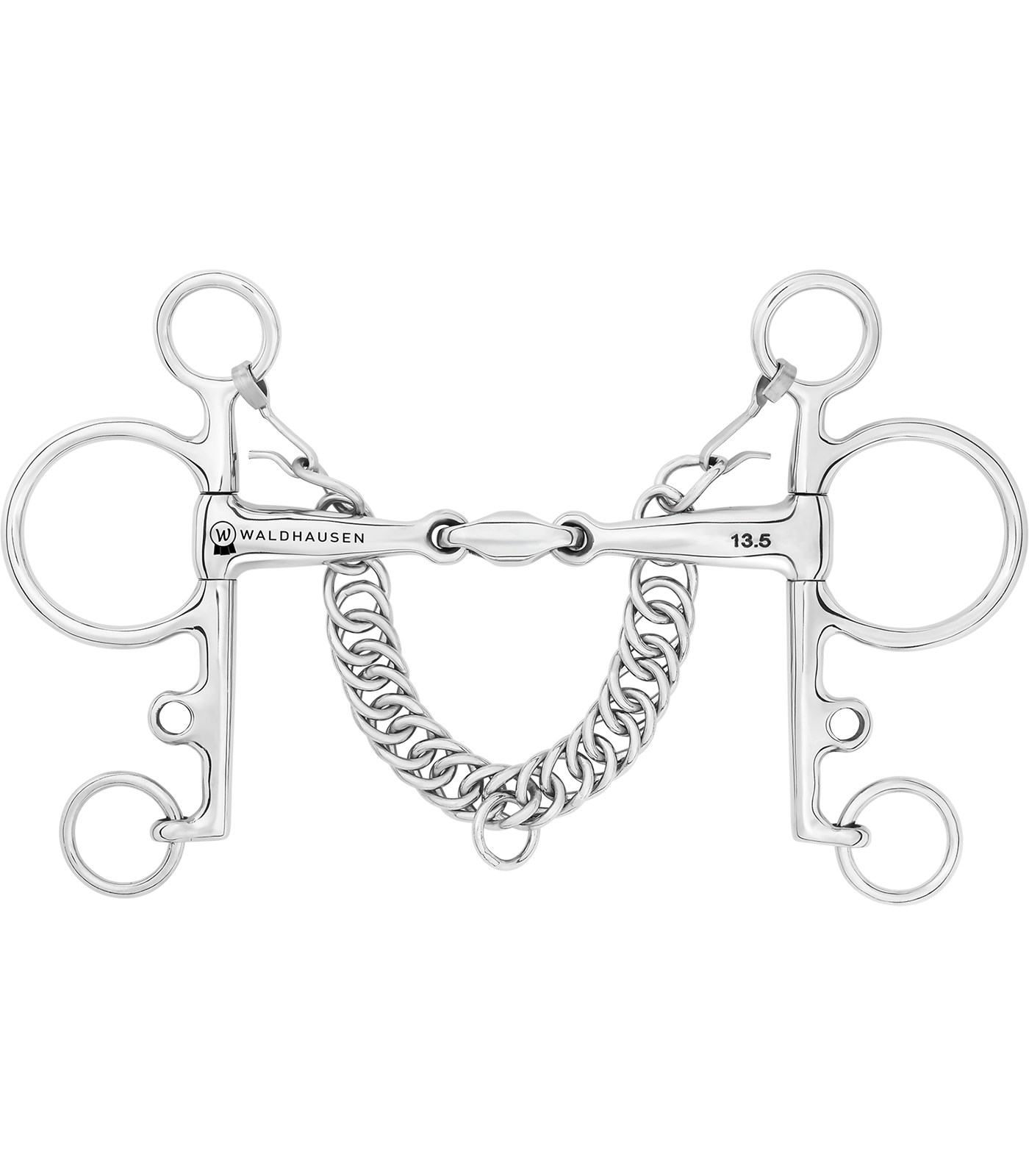 Waldhausen - Pelham, double jointed, stainless steel, W: