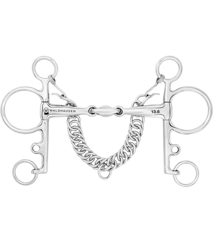 Waldhausen - Pelham, double jointed, stainless steel, W: