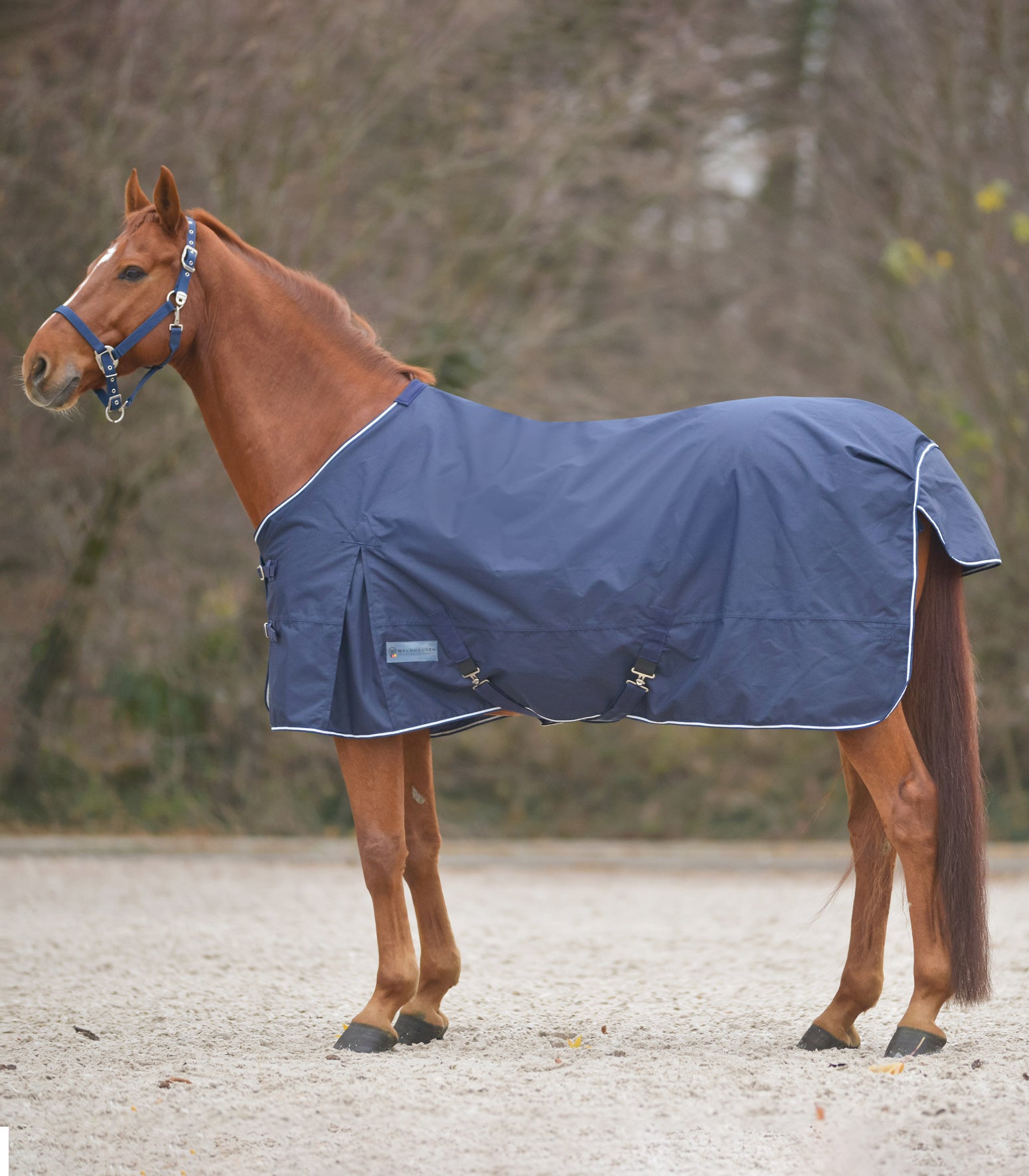 Waldhausen - Rain Sheet with cross surcingles, night blue