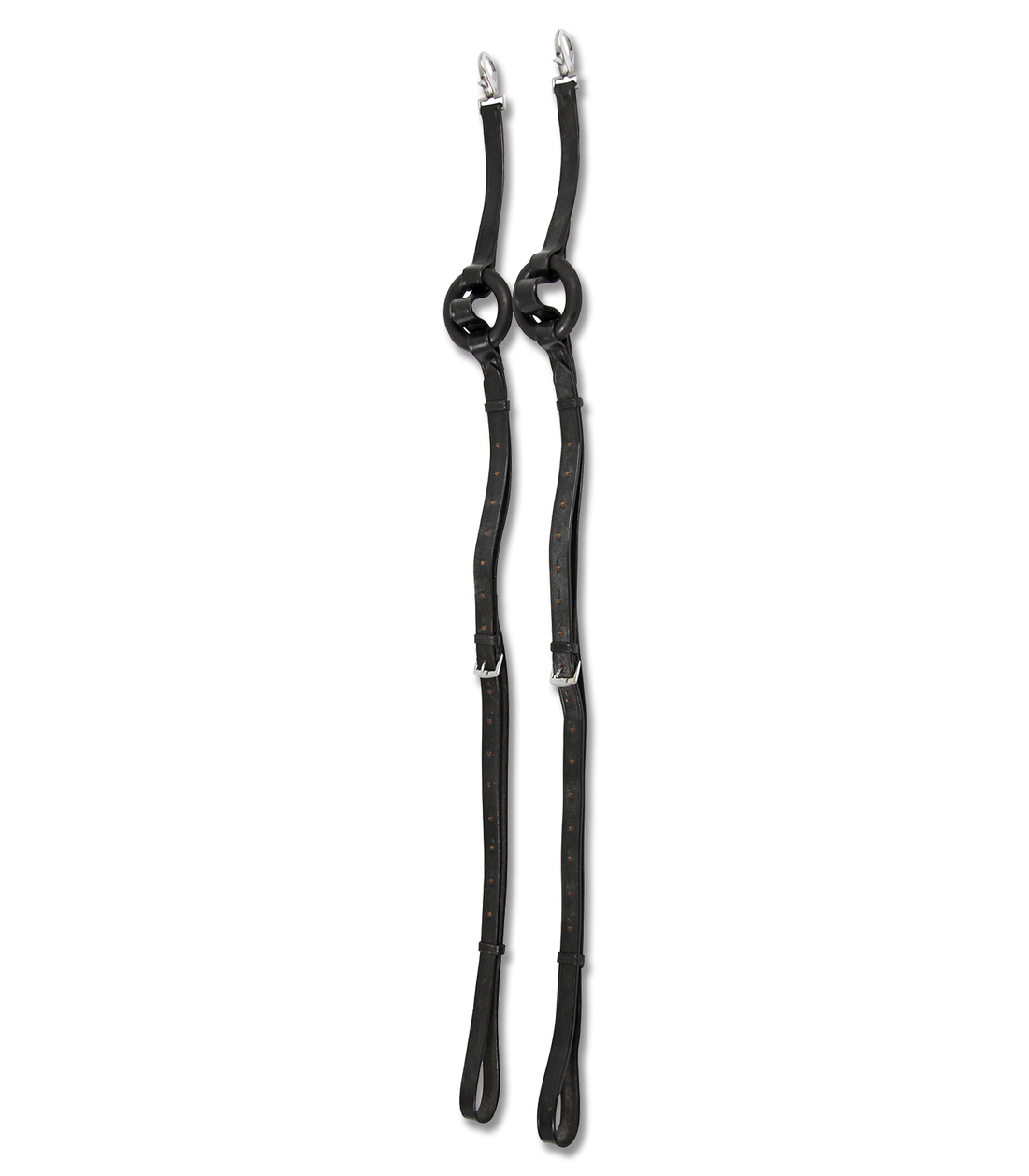 STAR - Side Reins with rubber ring, black