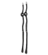 STAR - Side Reins with rubber ring, black