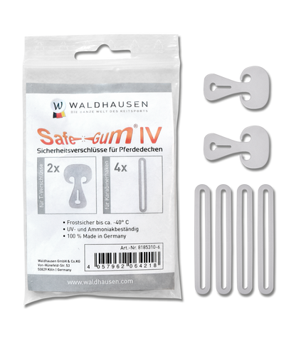 Waldhausen - Safe-Gum, silver grey, Set of 6 pieces assorted