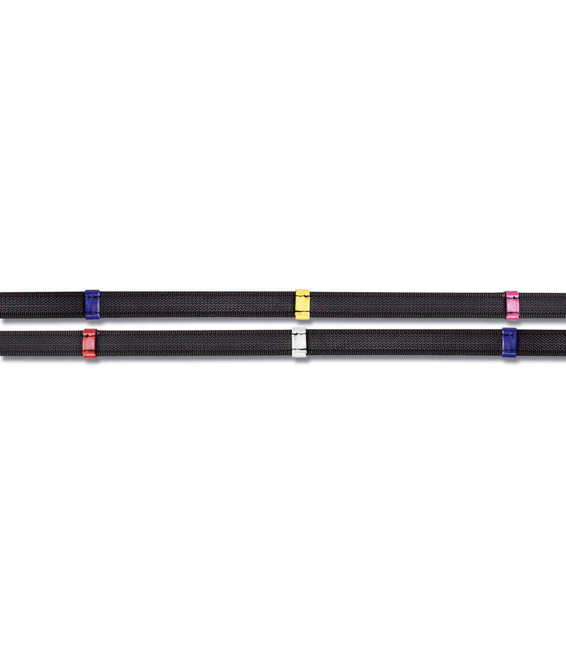 Waldhausen - Anti slip rein with colored loops, black
