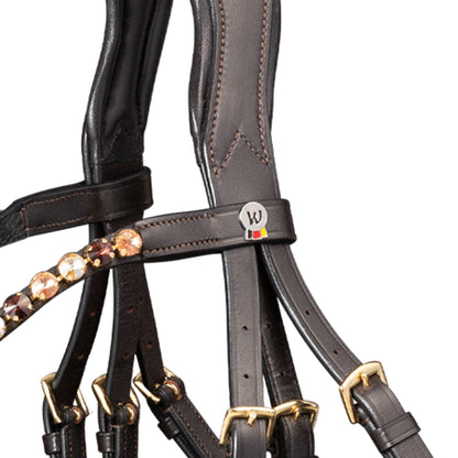 Waldhausen - Bridle X-Line Goldheart, pullback comb.