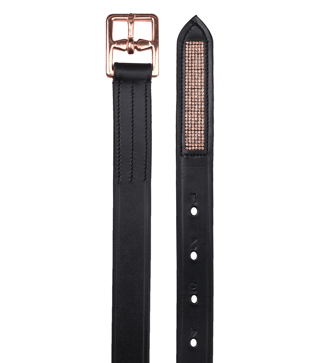 Waldhausen - Stirrup leather Rosé, X-Line, black