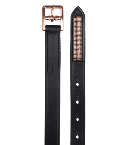 Waldhausen - Stirrup leather Rosé, X-Line, black