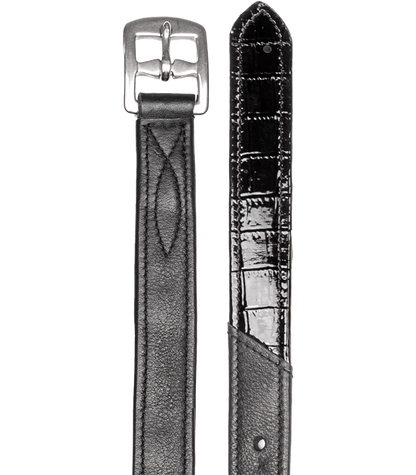 Waldhausen - Leather Stirrups Croco, X-Line, black