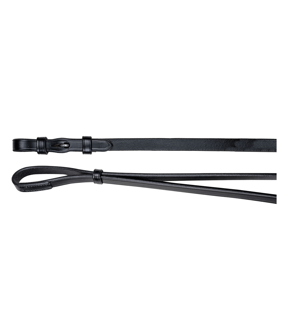 Waldhausen - Weymouth Reins, leather 12 mm, black with hooks