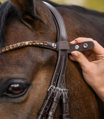 Waldhausen - Waldhausen X-Line Browband Shine, brown