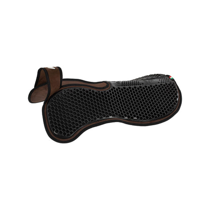 Acavallo - Underlag, Slim pad, manke-fri, ruskind, Hexagonal gel, flat